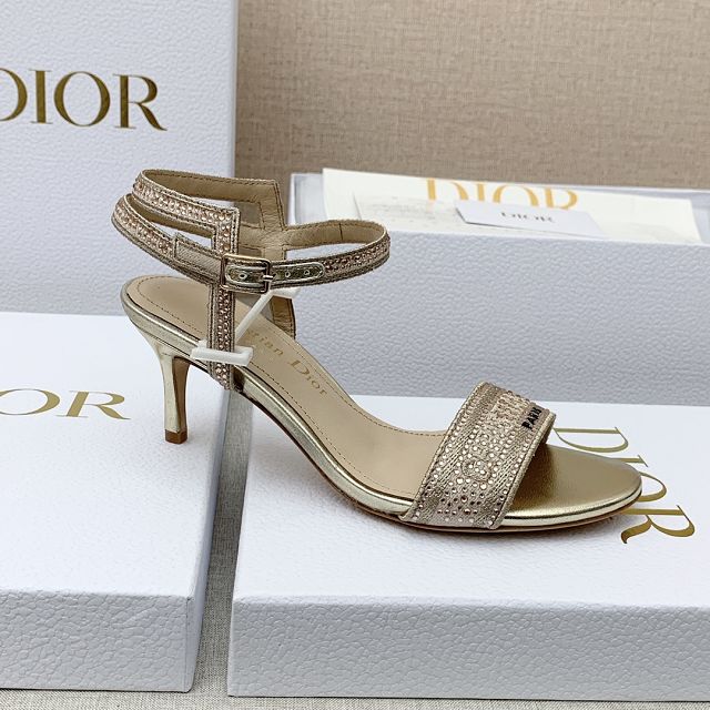 Dior original cotton 65mm heel sandal DS0098