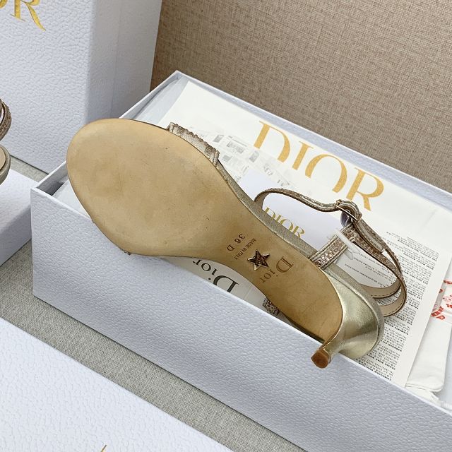 Dior original cotton 65mm heel sandal DS0098