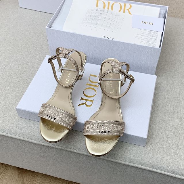 Dior original cotton 75mm heel sandal DS0096