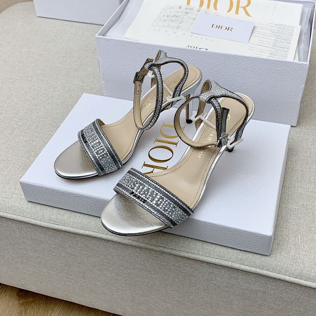 Dior original cotton 75mm heel sandal DS0096