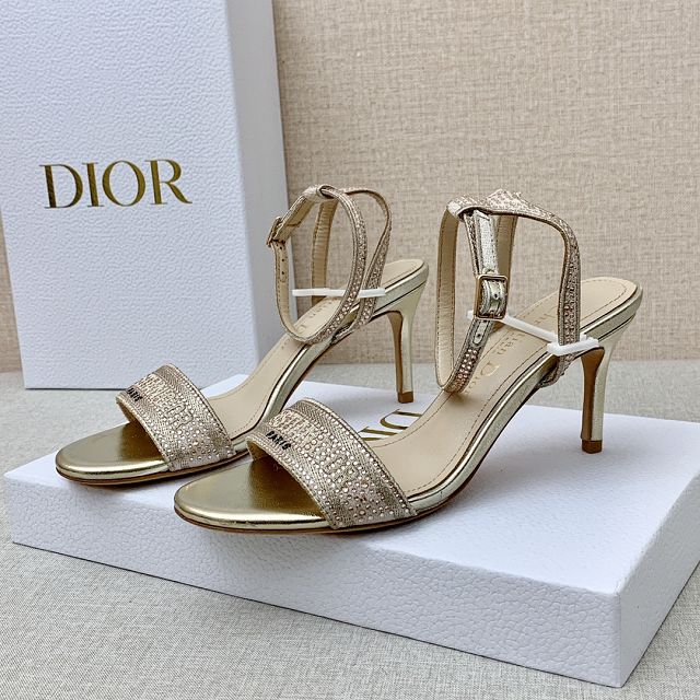 Dior original cotton 75mm heel sandal DS0096