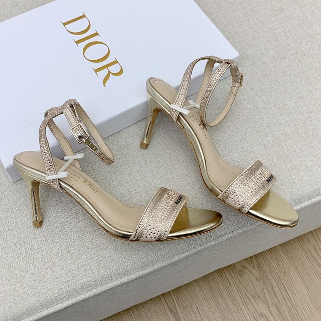 Dior original cotton 75mm heel sandal DS0096