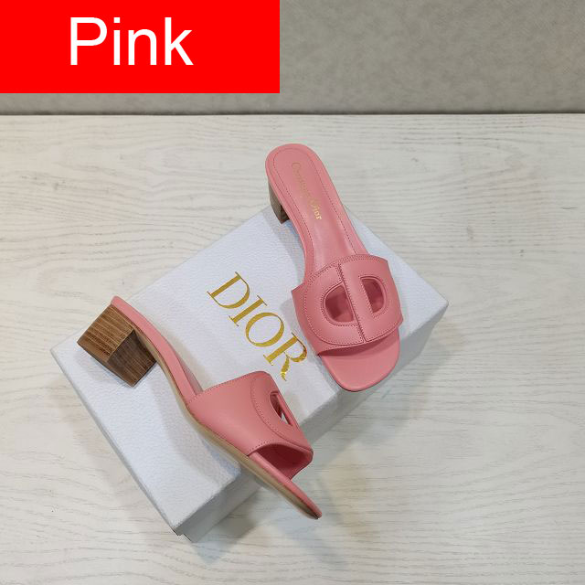 Dior orignal calfskin heeled slide DS0152