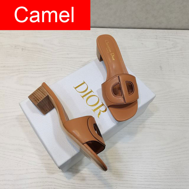 Dior orignal calfskin heeled slide DS0152