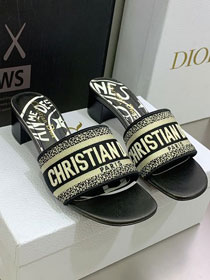Dior orignal cotton heeled slide DS0167