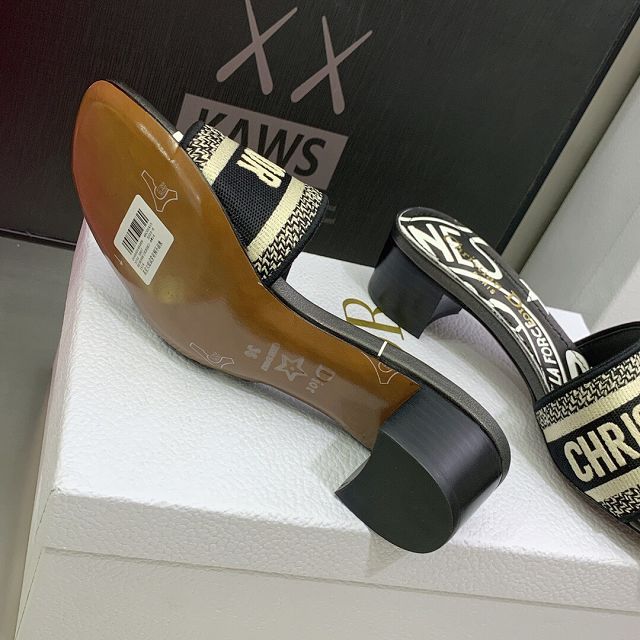 Dior orignal cotton heeled slide DS0167