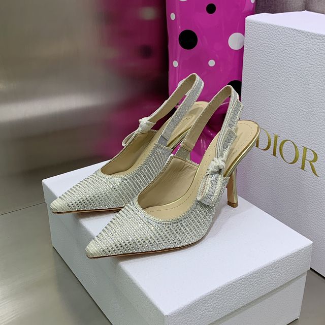 Dior orignal cotton pump DS0204 silver