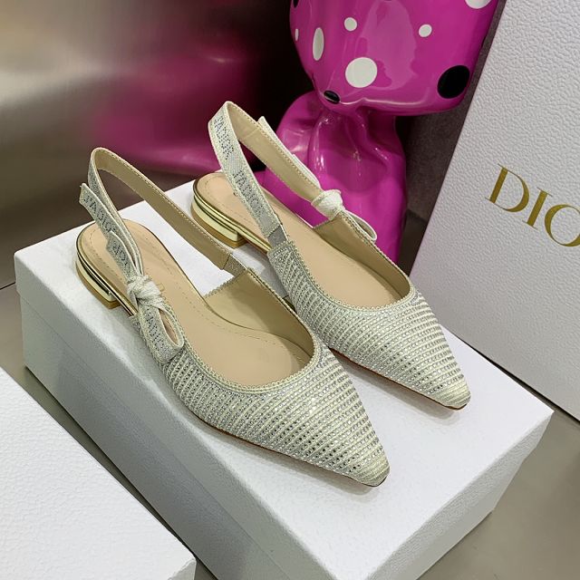 Dior orignal cotton pump DS0204 silver