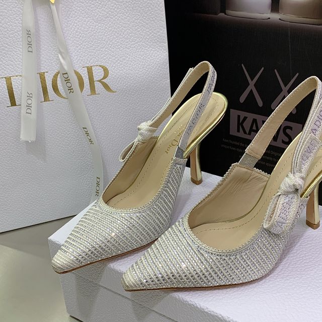 Dior orignal cotton pump DS0204 silver