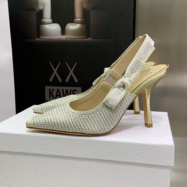 Dior orignal cotton pump DS0204 silver