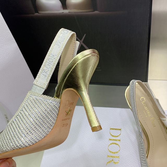 Dior orignal cotton pump DS0204 silver