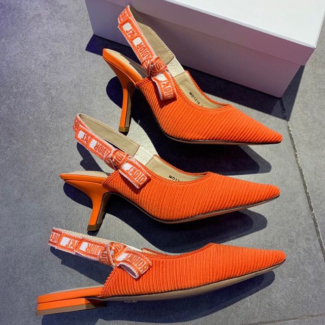 Dior orignal cotton pump DS0205 orange