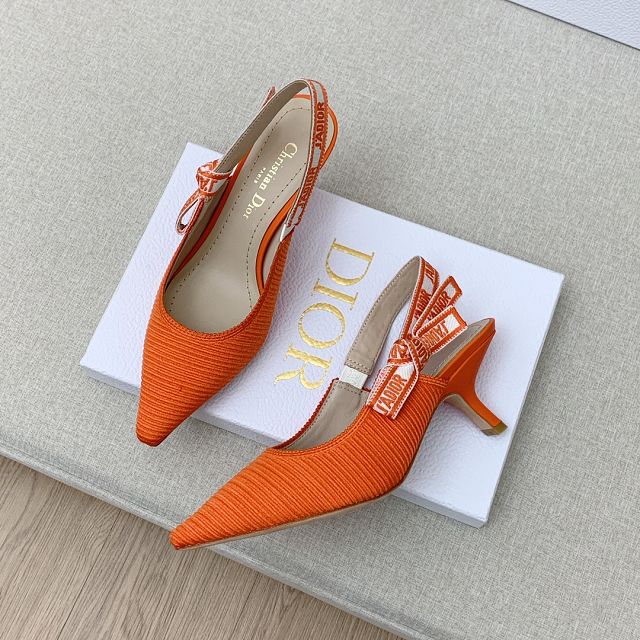 Dior orignal cotton pump DS0205 orange