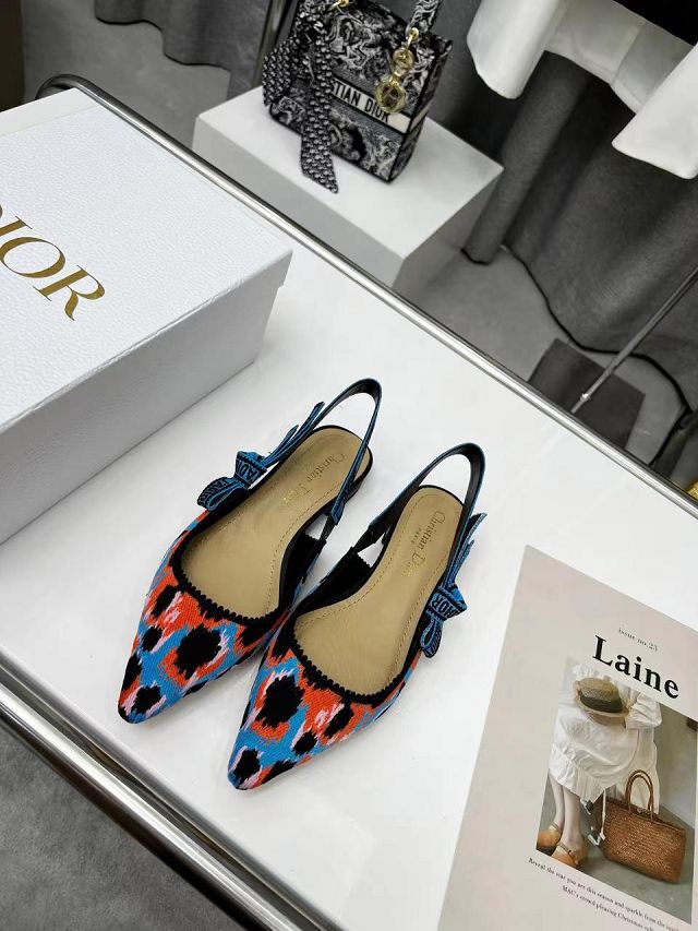 Dior orignal cotton pump DS0206 orange&blue