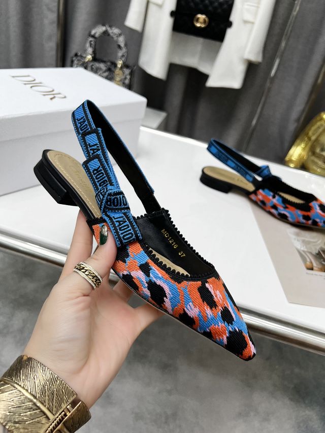 Dior orignal cotton pump DS0206 orange&blue