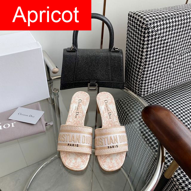 Dior orignal cotton heeled slide DS0176