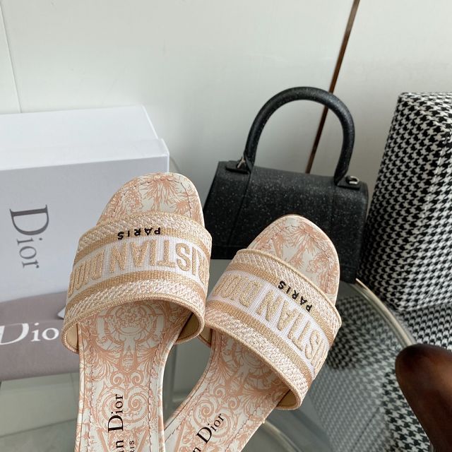 Dior orignal cotton heeled slide DS0176