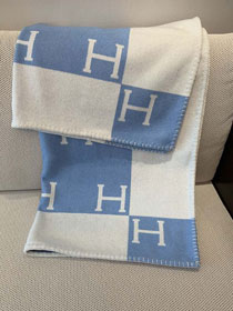 Hermes original cashmere avalon blanket HB071 blue
