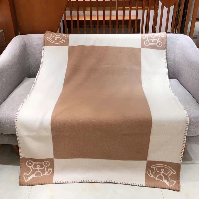 Hermes original cashmere blanket HB079 apricot