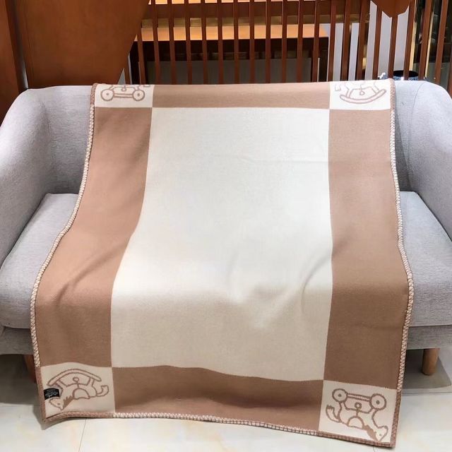 Hermes original cashmere blanket HB079 apricot