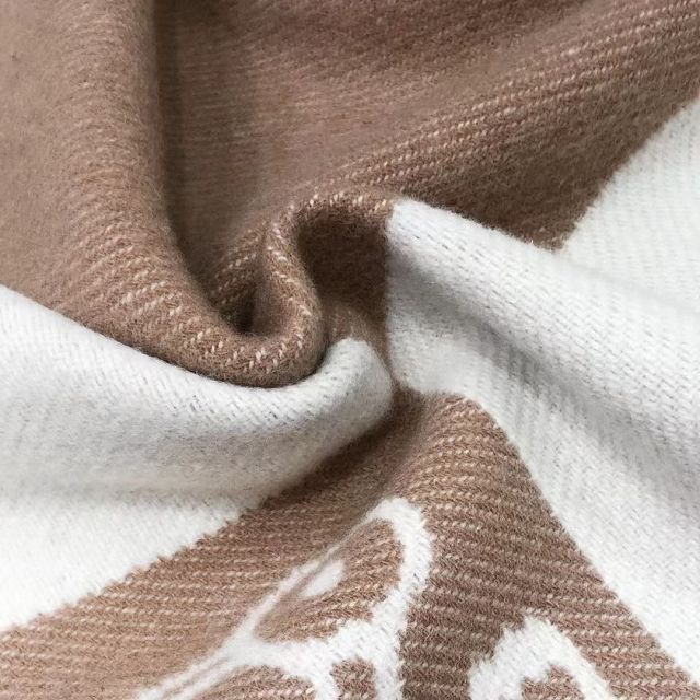 Hermes original cashmere blanket HB079 apricot