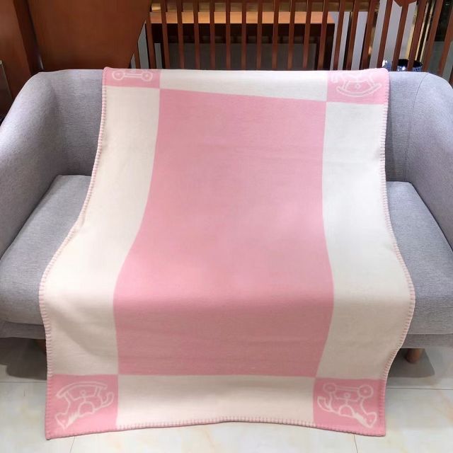 Hermes original cashmere blanket HB079 pink