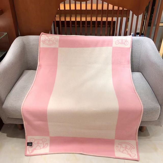 Hermes original cashmere blanket HB079 pink