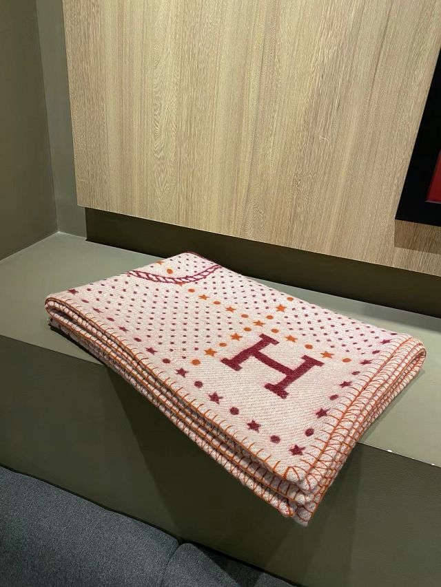 Hermes original wool blanket HB076 red