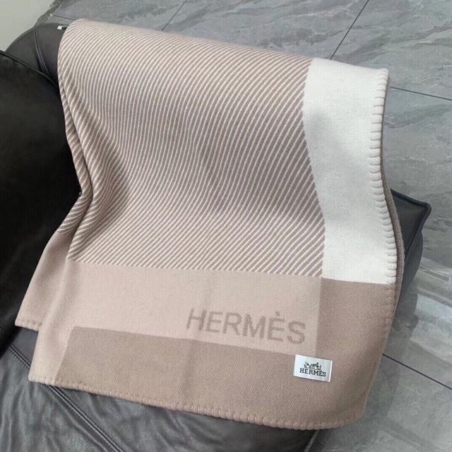 Hermes original wool riviera blanket HB081 beige