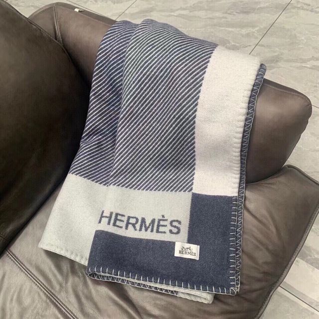 Hermes original wool riviera blanket HB081 grey