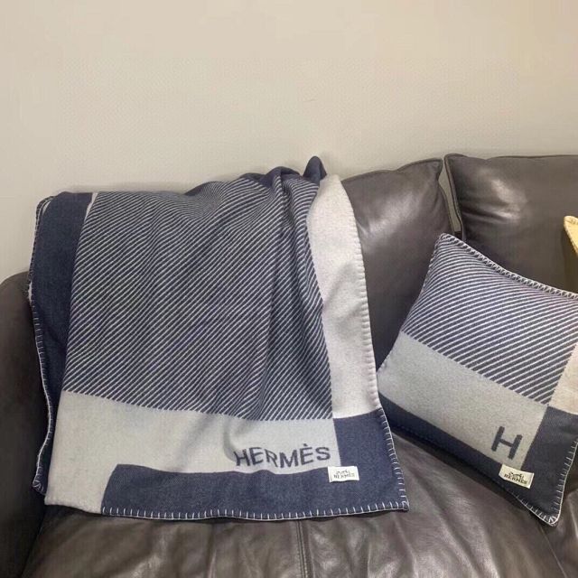 Hermes original wool riviera blanket HB081 grey