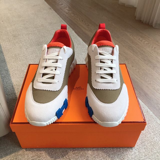 Hermes knit&suede bouncing sneaker HS0123