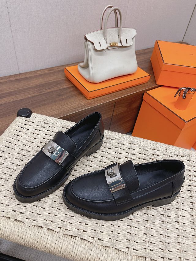 Hermes calfskin hot loafer HS0139