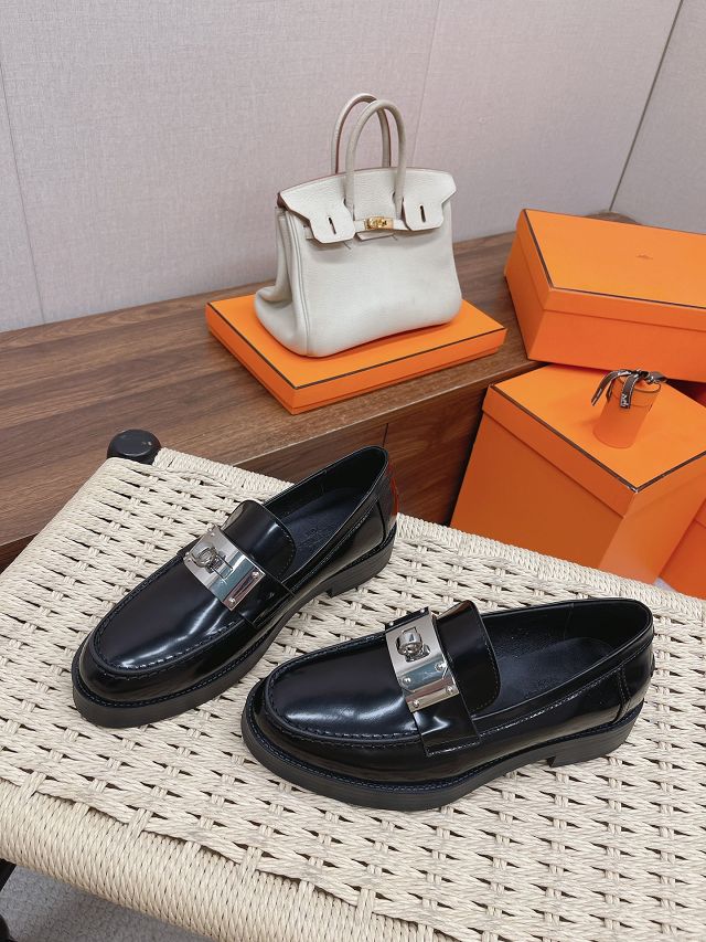 Hermes calfskin hot loafer HS0139