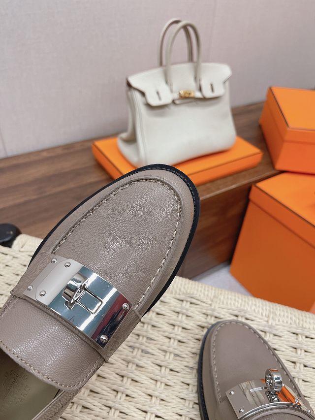 Hermes calfskin hot loafer HS0139