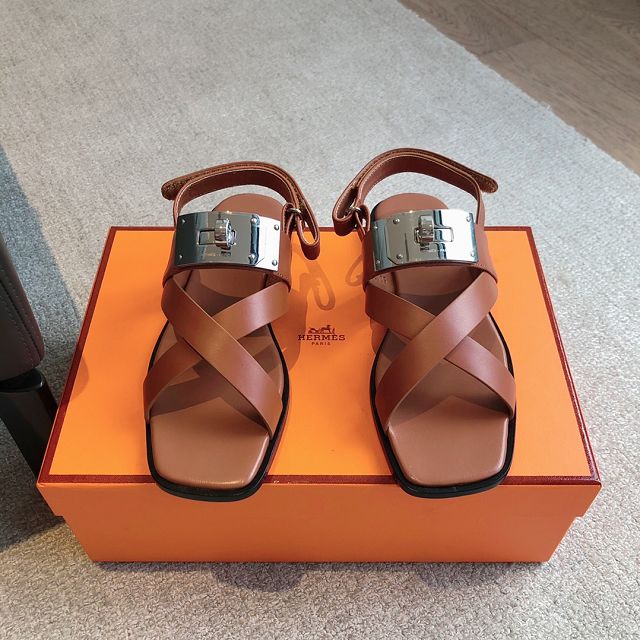 Hermes calfskin ines sandal HS0144