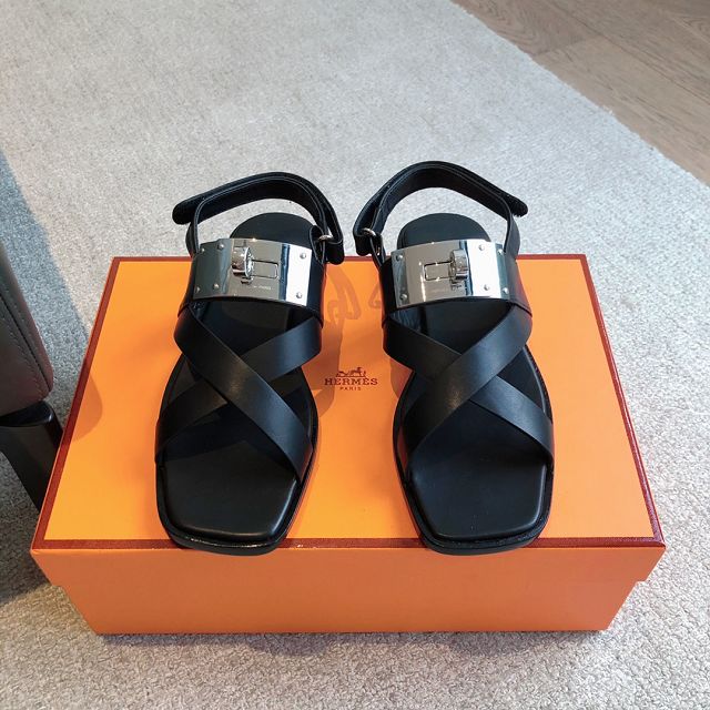 Hermes calfskin ines sandal HS0144