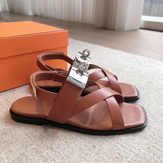 Hermes calfskin ines sandal HS0144