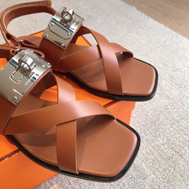 Hermes calfskin ines sandal HS0144