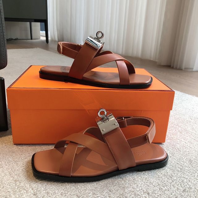 Hermes calfskin ines sandal HS0144