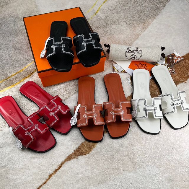 Hermes calfskin oran sandal HS0142