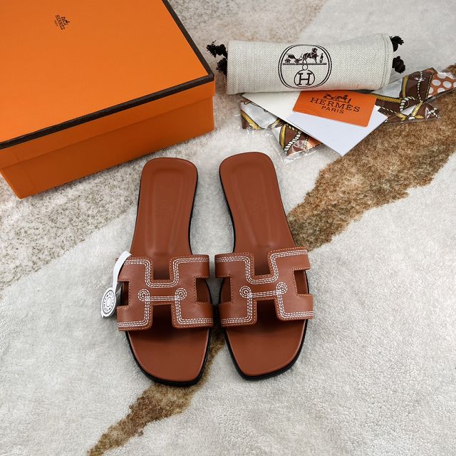 Hermes calfskin oran sandal HS0142