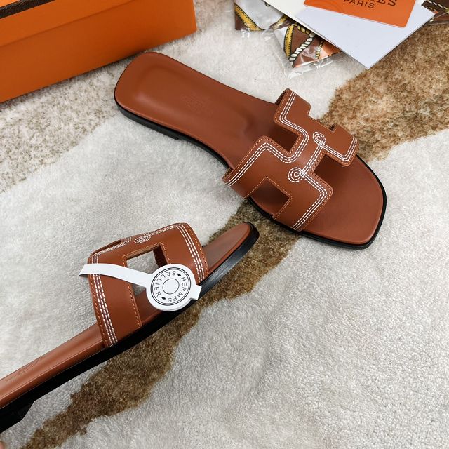 Hermes calfskin oran sandal HS0142