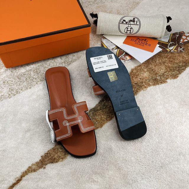 Hermes calfskin oran sandal HS0142