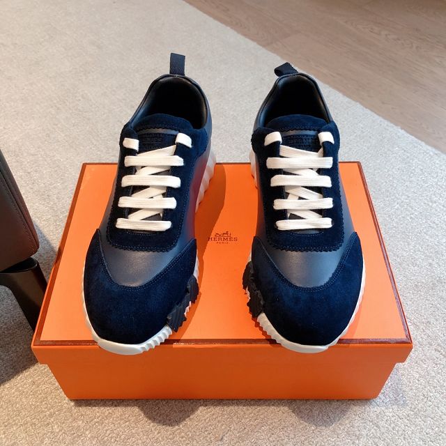 Hermes calfskin&suede bouncing sneaker HS0140