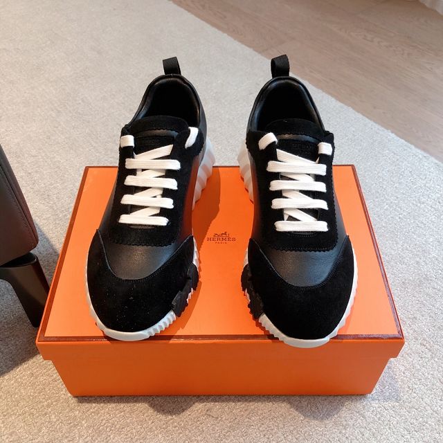 Hermes calfskin&suede bouncing sneaker HS0140