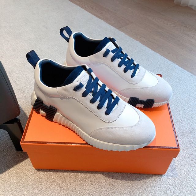 Hermes calfskin&suede bouncing sneaker HS0140