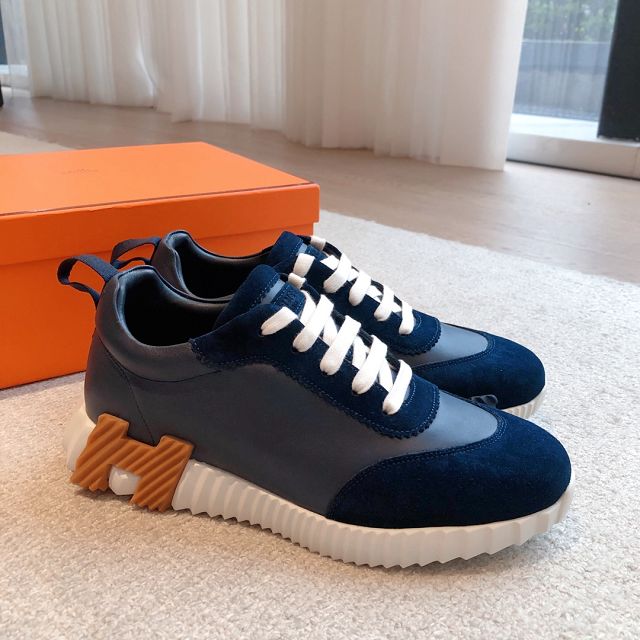 Hermes calfskin&suede bouncing sneaker HS0140