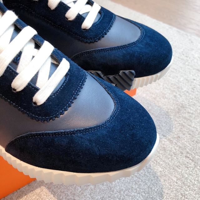 Hermes calfskin&suede bouncing sneaker HS0140