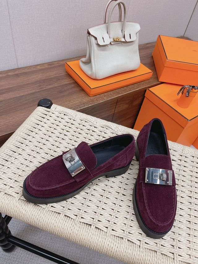 Hermes suede hot loafer HS0138